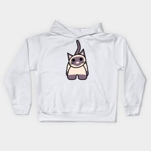 Cat Chummy (Siamese) Kids Hoodie